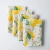 Harman Printed 'Fresh Lemon' Linen Napkin - Set of 4