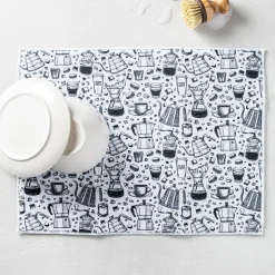 Harman Printed 'Freshly Brewed' Microfibre Dish Drying Mat 15x20"