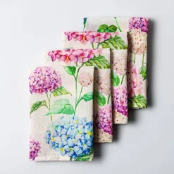 Harman Printed 'Hydrangea' Linen Napkin - Set of 4