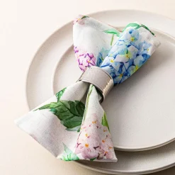 Harman Printed 'Hydrangea' Linen Napkin - Set of 4