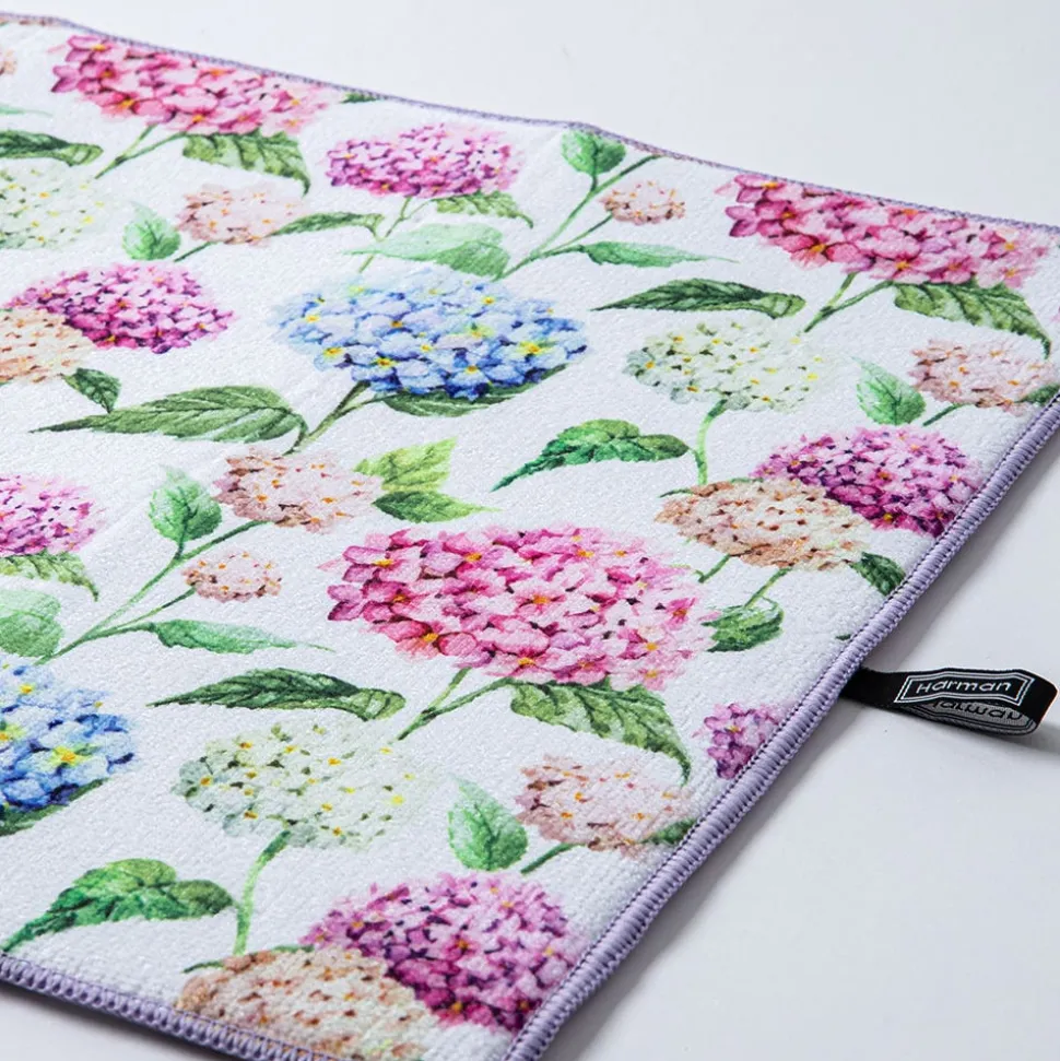 Harman Printed 'Hydrangea' Microfibre Dish Drying Mat 15x20"