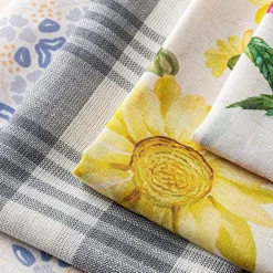 Harman Printed 'Lemon Tile' Linen Napkin - Set of 4