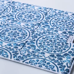 Harman Printed 'Medallion' Microfibre Dish Drying Mat (Blue)