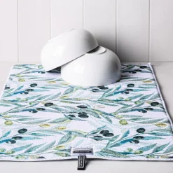 Harman Printed 'Olive' Microfibre Dish Drying Mat
