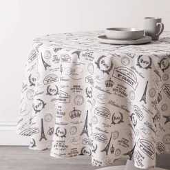 Harman Printed 'Paris Passport' Linen Tablecloth (70