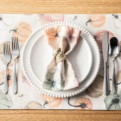 Harman Printed 'Pumpkin' Linen Placemat (Natural)