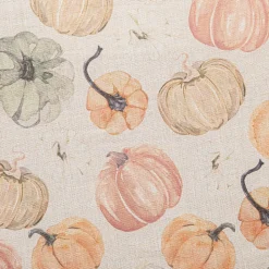 Harman Printed 'Pumpkin' Linen Tablecloth 60" x 144" (Natural)