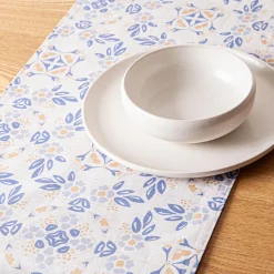 Harman Printed 'Spring Tile' Linen Table Runner