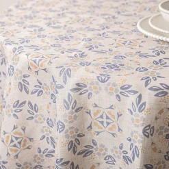 Harman Printed 'Spring Tile' Linen Tablecloth 70