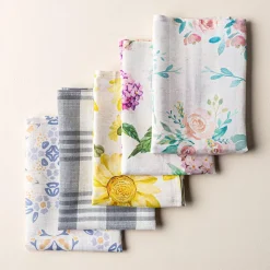 Harman Printed 'Spring Tile' Linen Napkin - Set of 4