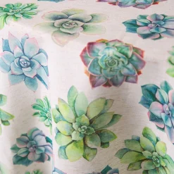 Harman Printed 'Succulent' Linen Tablecloth (70
