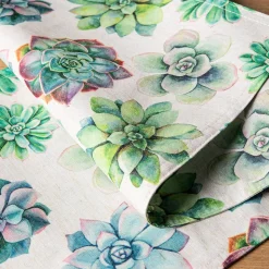 Harman Printed 'Succulent' Linen Table Runner