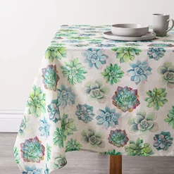 Harman Printed 'Succulent' Linen Tablecloth (60x120