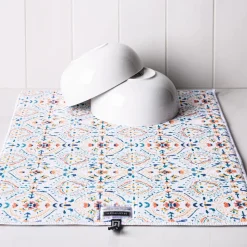 Harman Printed 'Summer Tile' Microfibre Dish Drying Mat