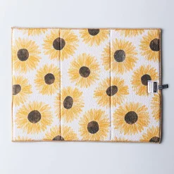 Harman Printed 'Sunflower' Microfibre Dish Drying Mat (Yellow)