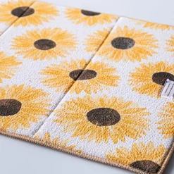 Harman Printed 'Sunflower' Microfibre Dish Drying Mat (Yellow)