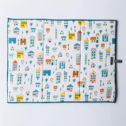 Harman Printed 'Uptown Houses' Microfibre Dish Drying Mat