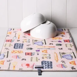 Harman Printed 'Vintage Baking' Microfibre Dish Drying Mat