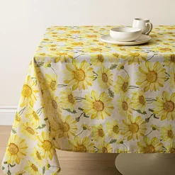 Harman Printed 'Watercolour Sunflower' Linen Tablecloth 60x120"