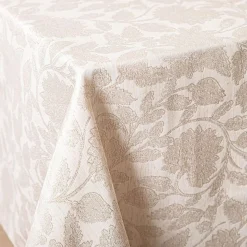 Harman Printed 'Winter Jacquard' Linen 60" x 90" Tablecloth (Natural)