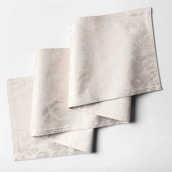 Harman Printed 'Winter Jacquard' Linen Table Runner (Natural)
