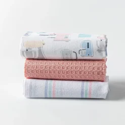 Harman 'Retro Kitchen' Cotton Kitchen Towel - Set of 3