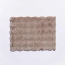 Harman Sculpted Fur Polyester Bathmat Small (Taupe)