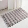 Harman Sculpted Fur Polyester Bathmat Large (Grey)