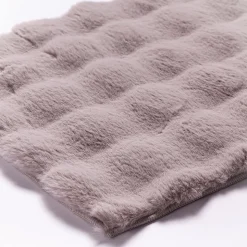 Harman Sculpted Fur Polyester Bathmat Small (Grey)