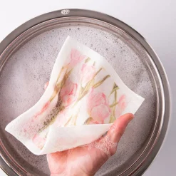 Harman Sponge 'Pink Tulip' Reusable Sponge Cloth - Set of 10