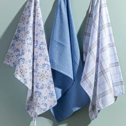 Harman 'Spring Tile' Cotton Kitchen Towel - Set of 3