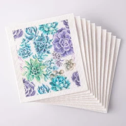 Harman 'Succulent Garden' Reusable Sponge Cloth - Set of 10