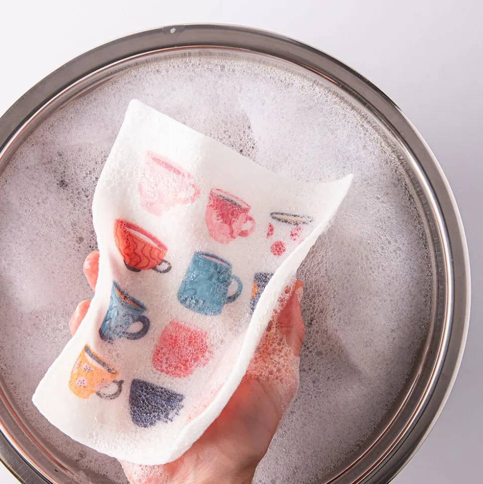 Harman 'Tea Cups' Reusable Sponge Cloth - Set of 10
