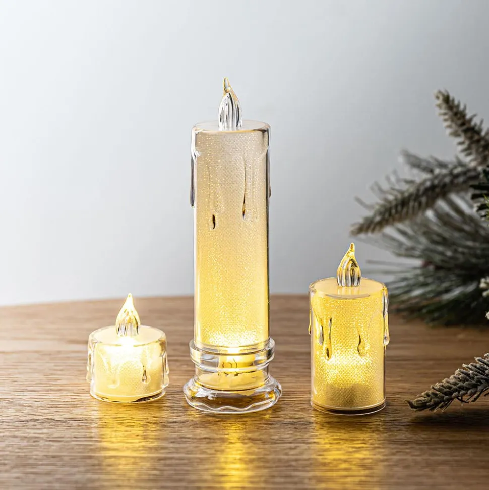 Harman Teardrop Transparent LED Candle Large (Warm White)