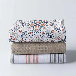 Harman 'Warm Tile' Cotton Kitchen Towel - Set of 3