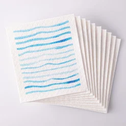 Harman Watercolour Stripe' Reusable Sponge Cloth - Set of 10
