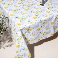 Harman Zipper 'Lemon Tile' Patio Tablecloth 60 x 120"