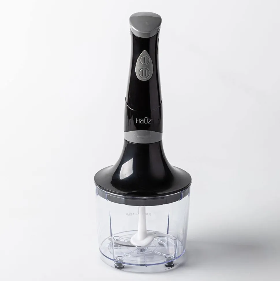 Hauz Multi-Set Blender-Chopper/Whisk - Set of 4 (Black)