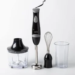 Hauz Multi-Set Blender-Chopper/Whisk - Set of 4 (Black)