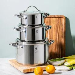 Henckels Aragon Cookware Combo Stackable - S/6 (Stainless Steel)