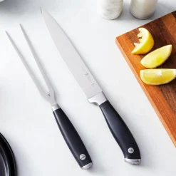 Henckels Forged Elite Carving Knife-Fork Combo - Set of 2 (Black)