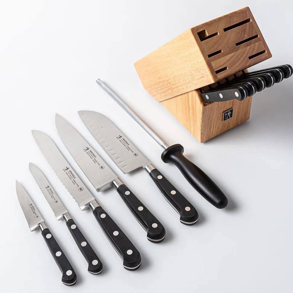 Henckels French Forged Wood Knife Block Combo - Set of 13 (Natural)