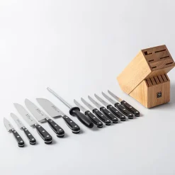 Henckels French Forged Wood Knife Block Combo - Set of 13 (Natural)