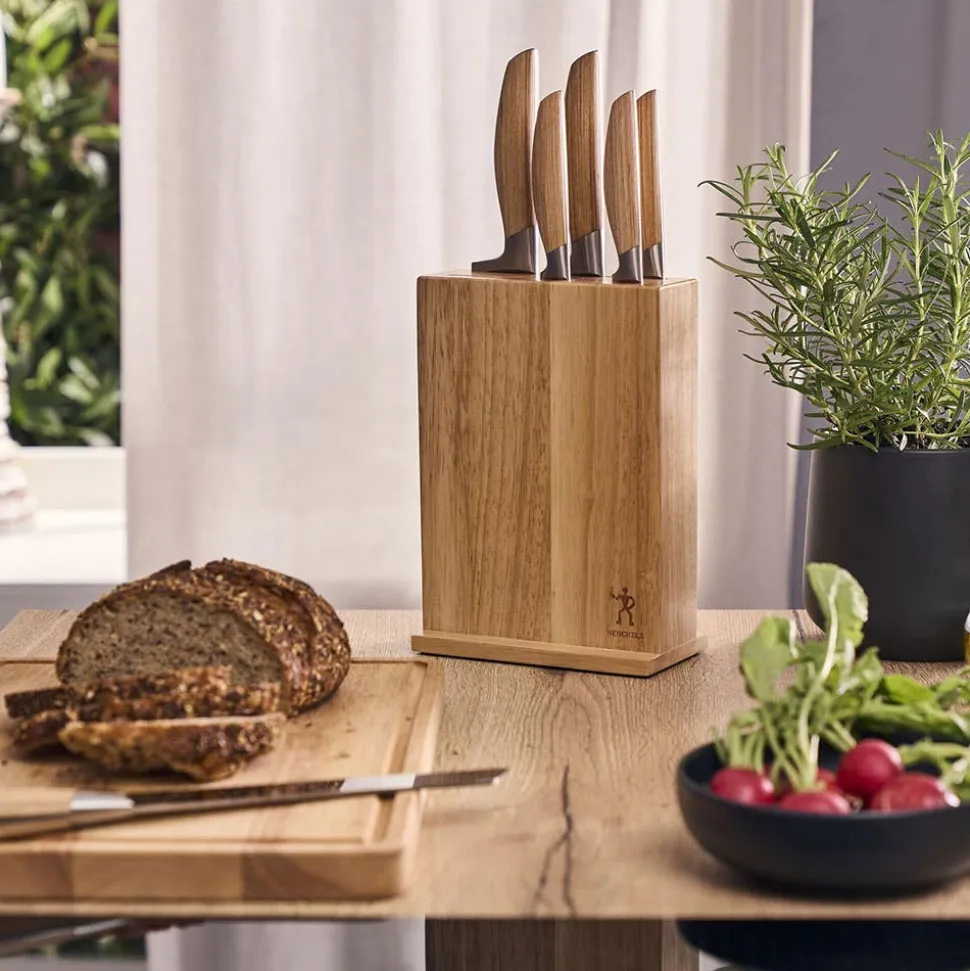 Henckels Pakka Wood Knife Block Combo - Set of 7 (Natural)