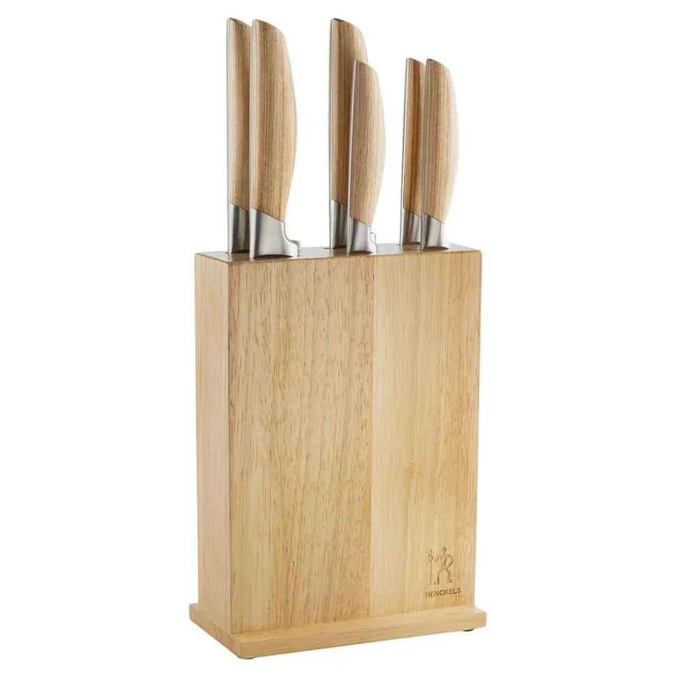 Henckels Pakka Wood Knife Block Combo - Set of 7 (Natural)