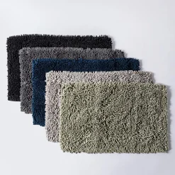Heritage Home Chenille Noodle Polyester Bathmat 20"x32" (Charcoal)