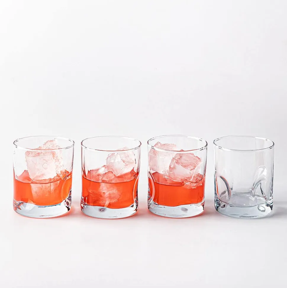 Home Essentials Red Series 'Pinch' 355ml Glass D.O.F. - Set of 4