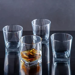 Home Essentials Square Double Old Fashioned Glass - Set of 4
