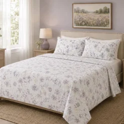Hotel & Home 'Begonia' Microfiber Sheet 4pc Queen