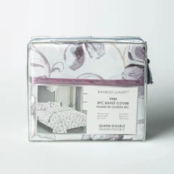 Hotel & Home 'Begonia' Microfiber Duvet Cover 3pc Double/Queen